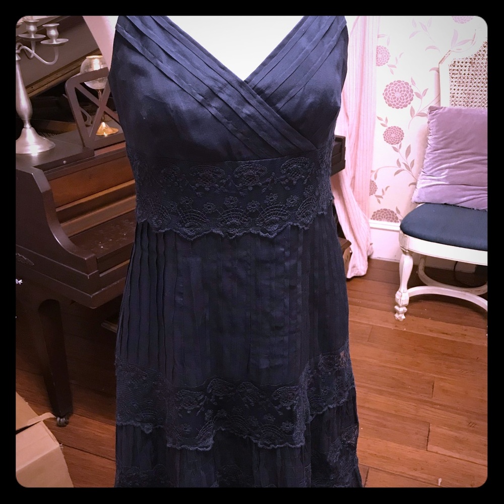 Ann Taylor silk blend with lace gorgeous dress